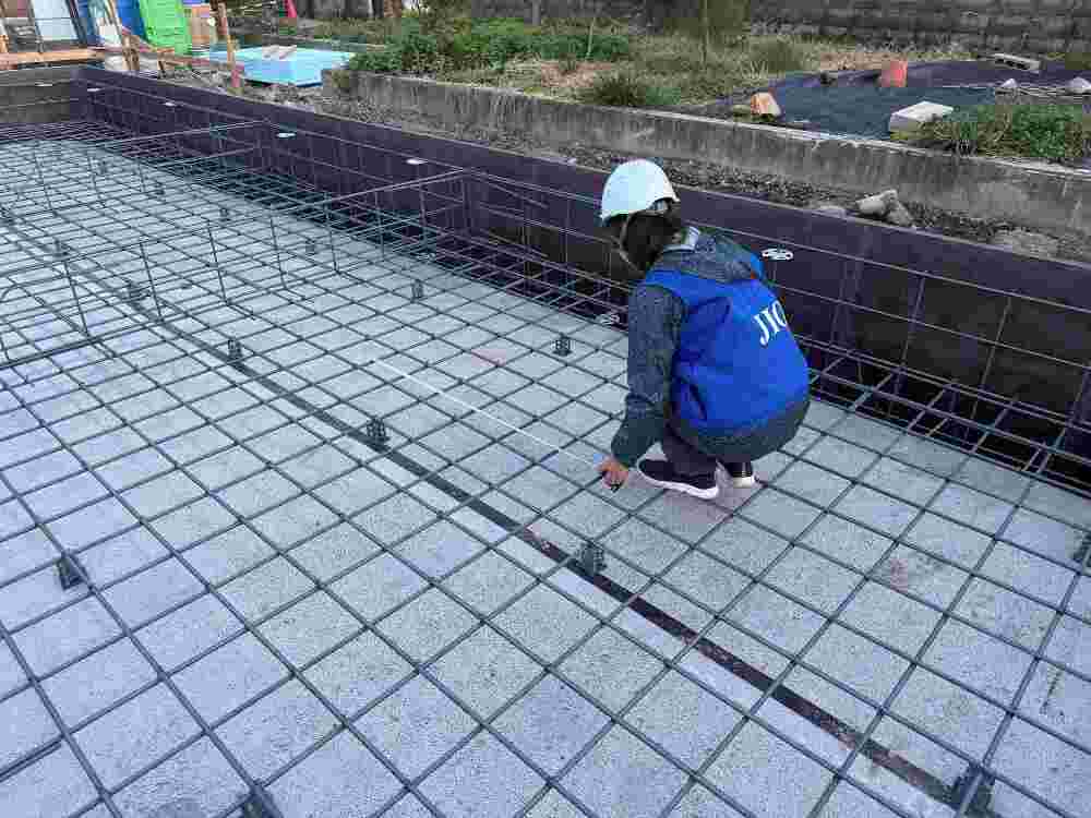 基礎配筋検査を行いました。