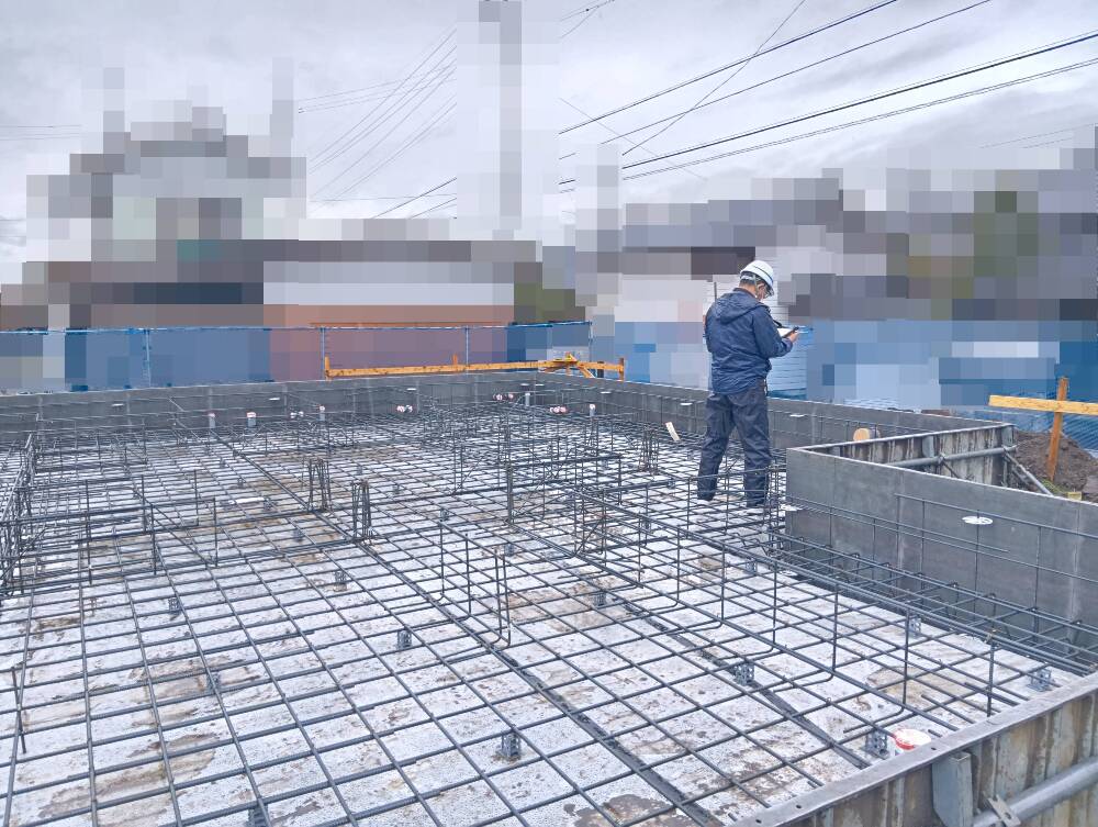 基礎配筋検査を行いました。