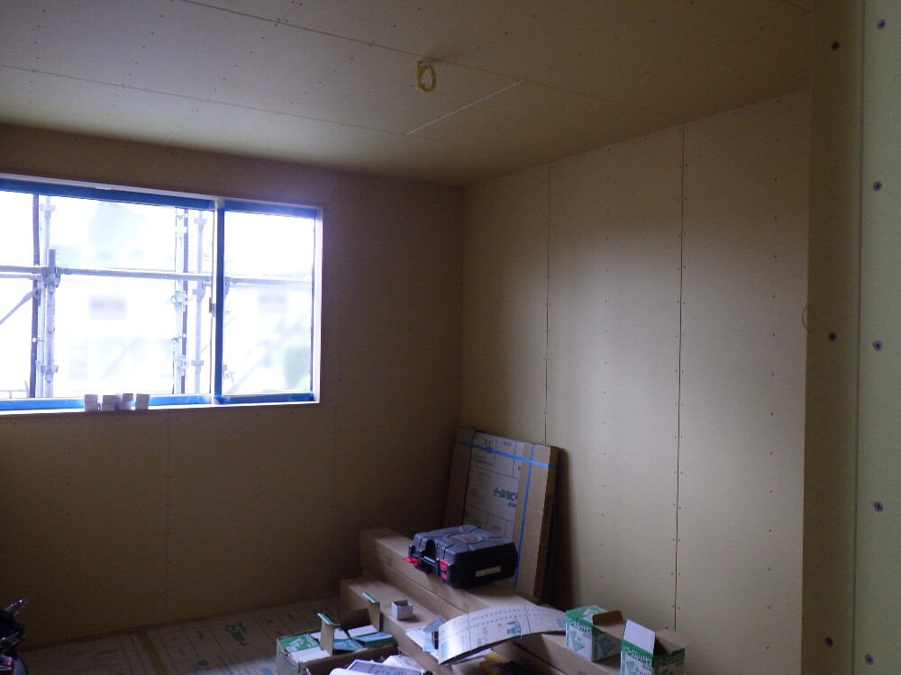 ボードが施工されました。