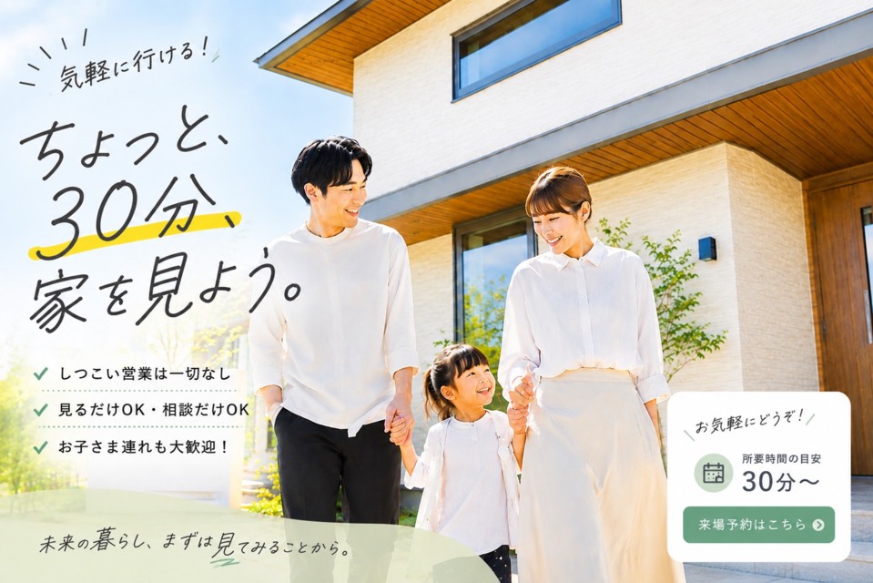ちょっと30分、家を見よう。