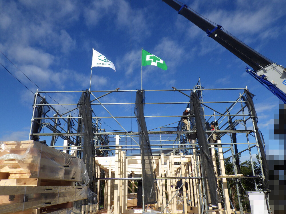 上棟は続きます…