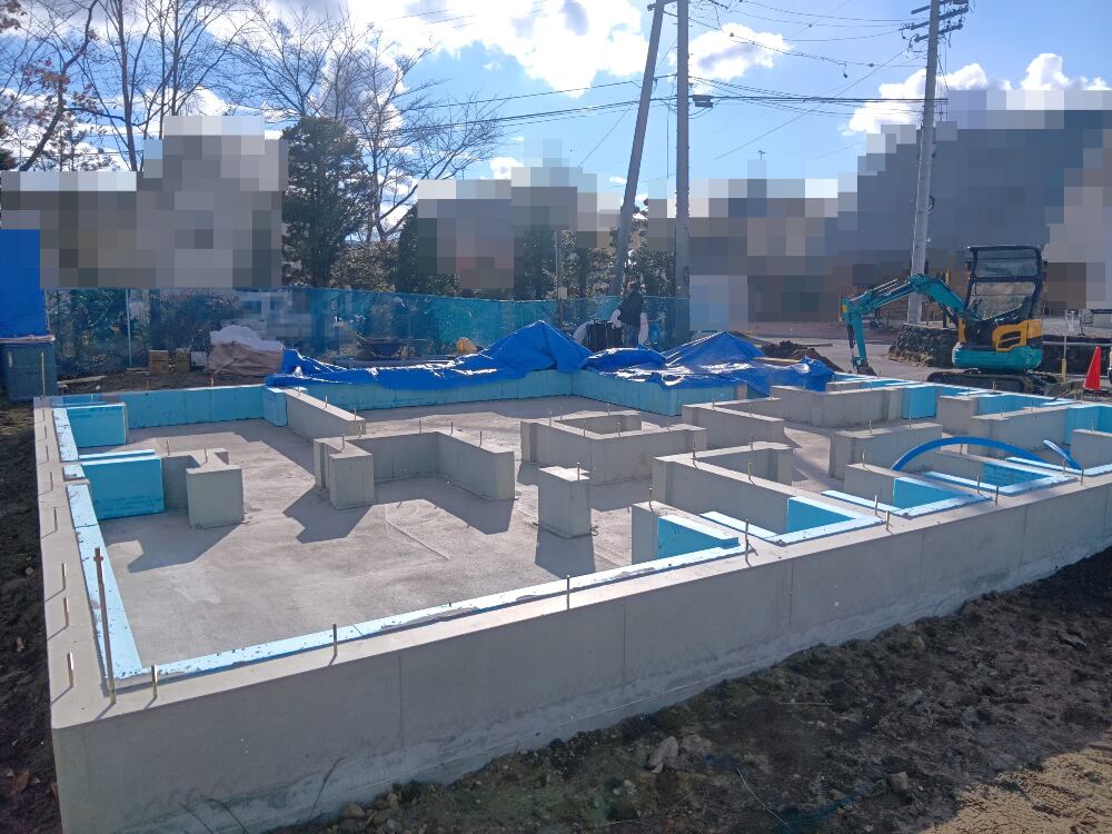 基礎工事完成です。